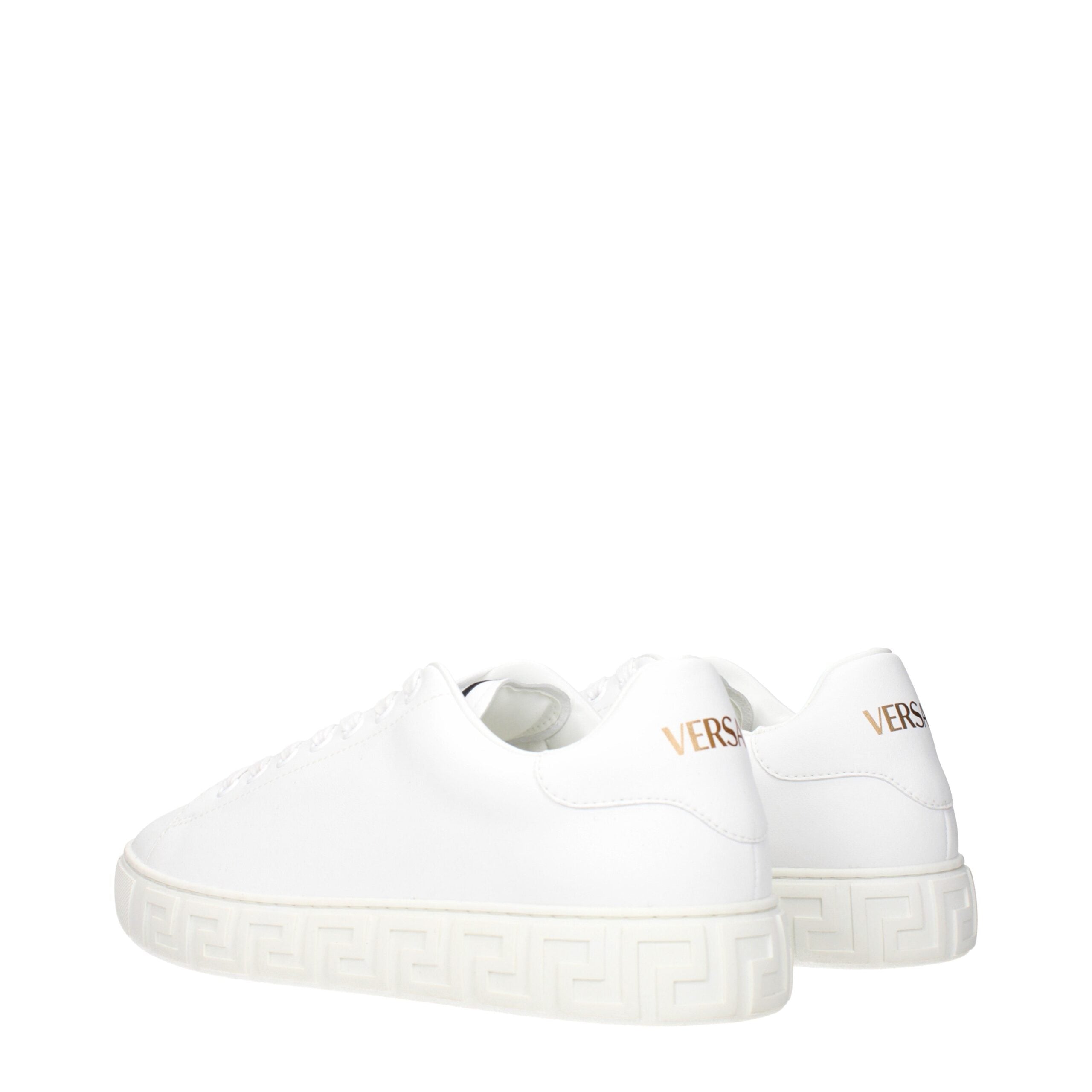 Versace White Leather Low Tops Versace