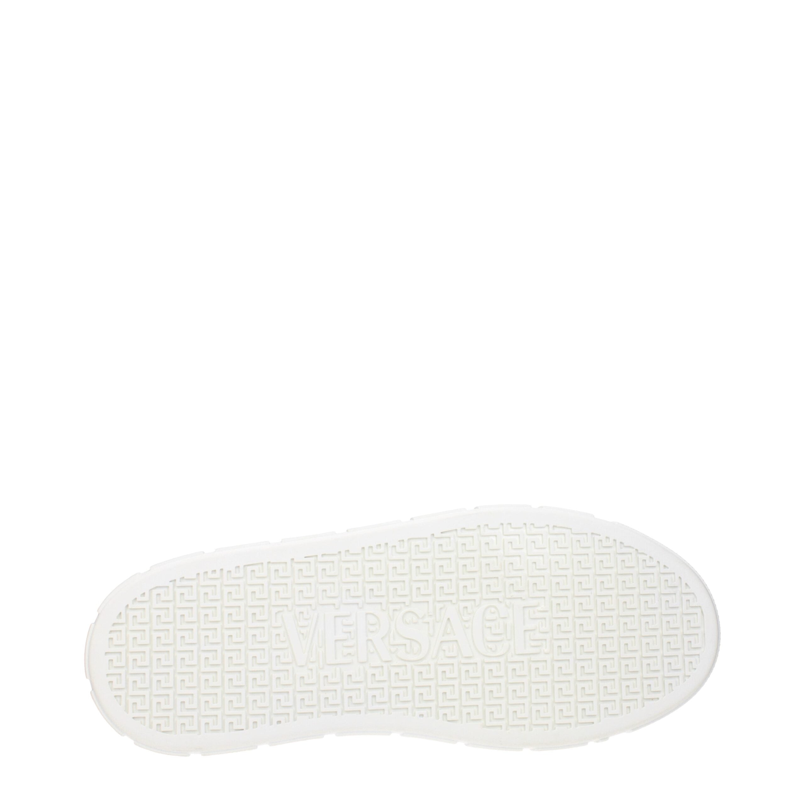 Versace White Leather Low Tops Versace