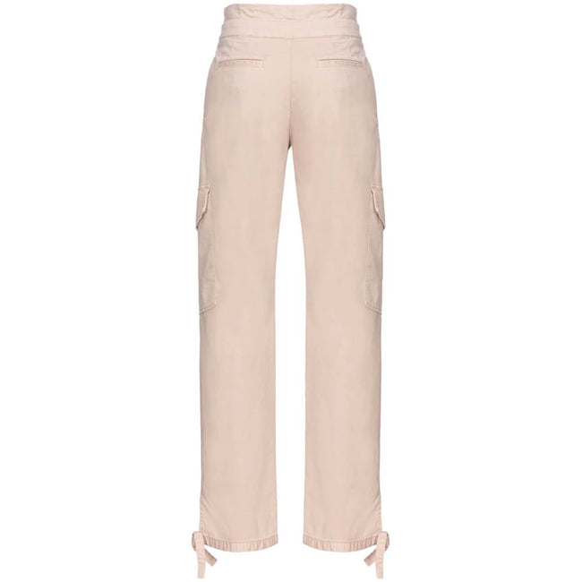 PINKO Pink Cotton Women Trouser With Cargo Pockets PINKO