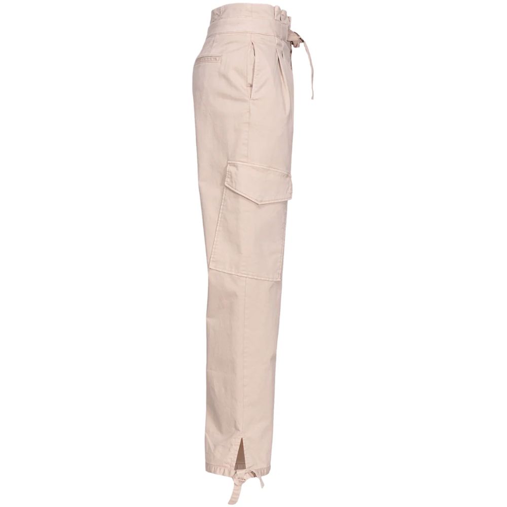 PINKO Pink Cotton Women Trouser With Cargo Pockets PINKO