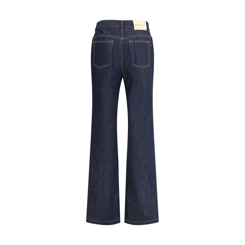 Alexander McQueen Denim Jeans feature a straight leg Alexander McQueen