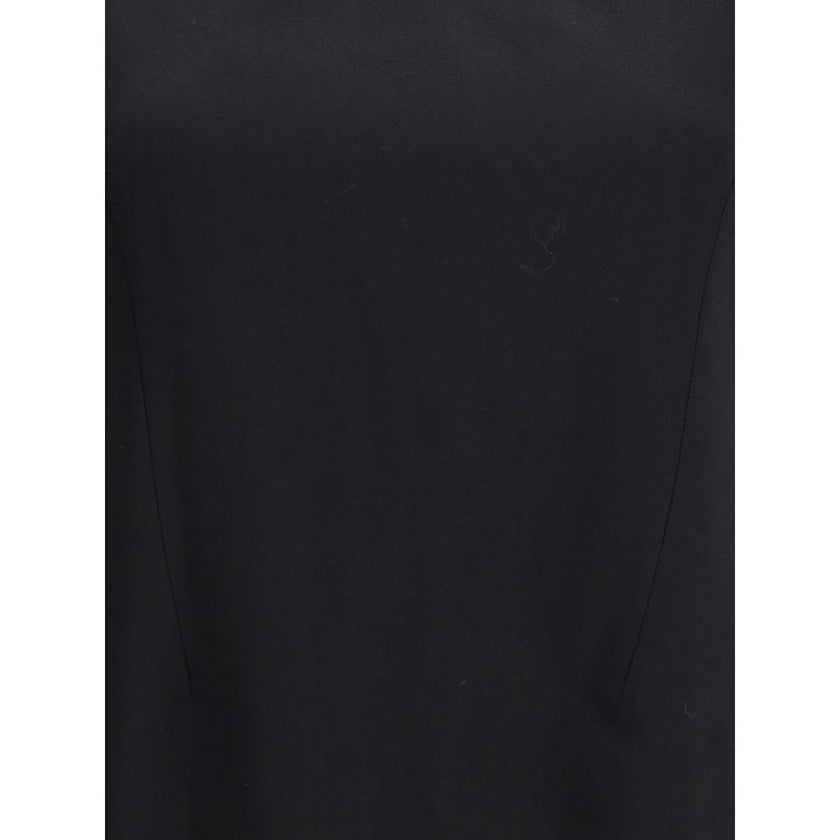 Alexander McQueen Black Wool Casual Dress Alexander McQueen