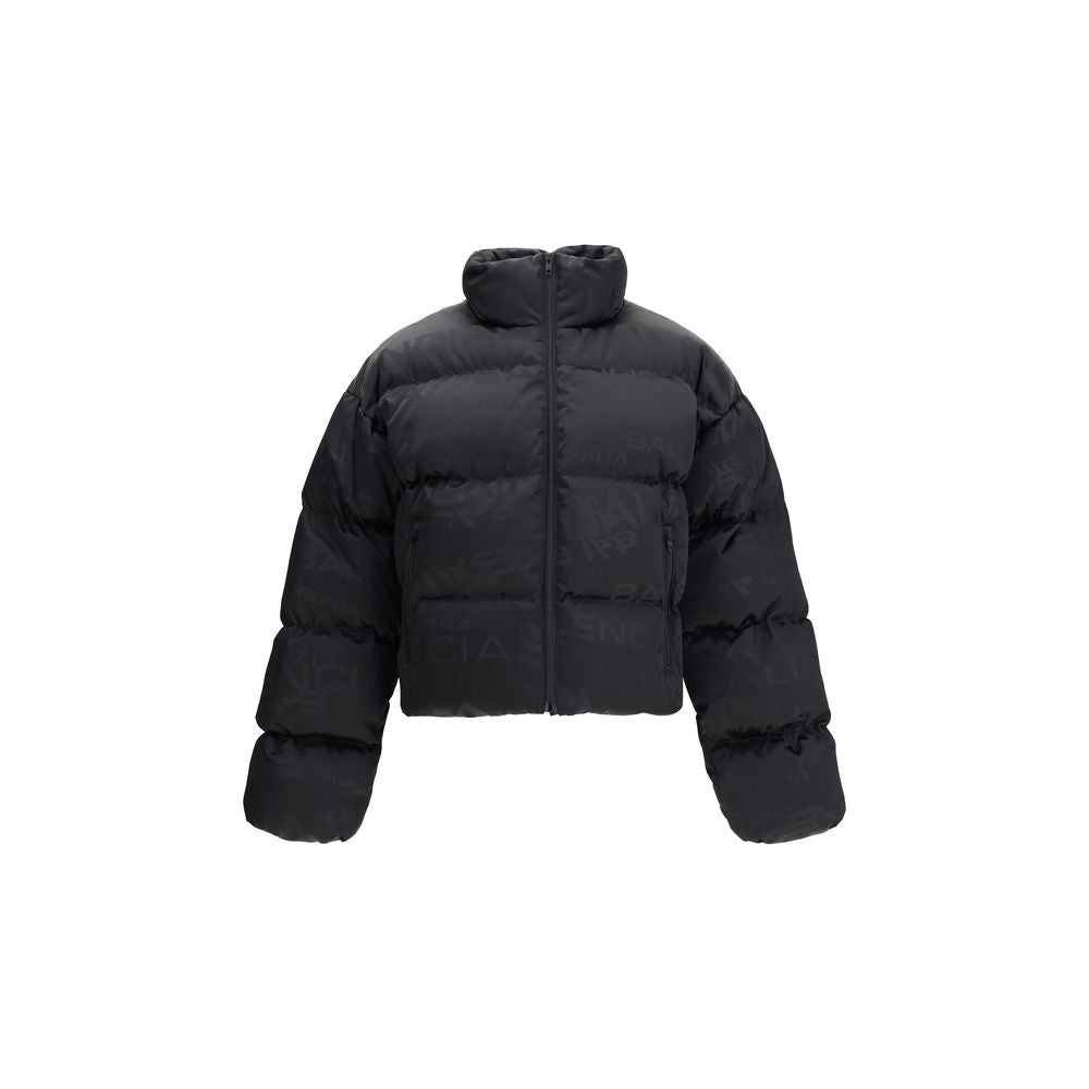Balenciaga Cropped Puffer Jacket with logo motif Balenciaga