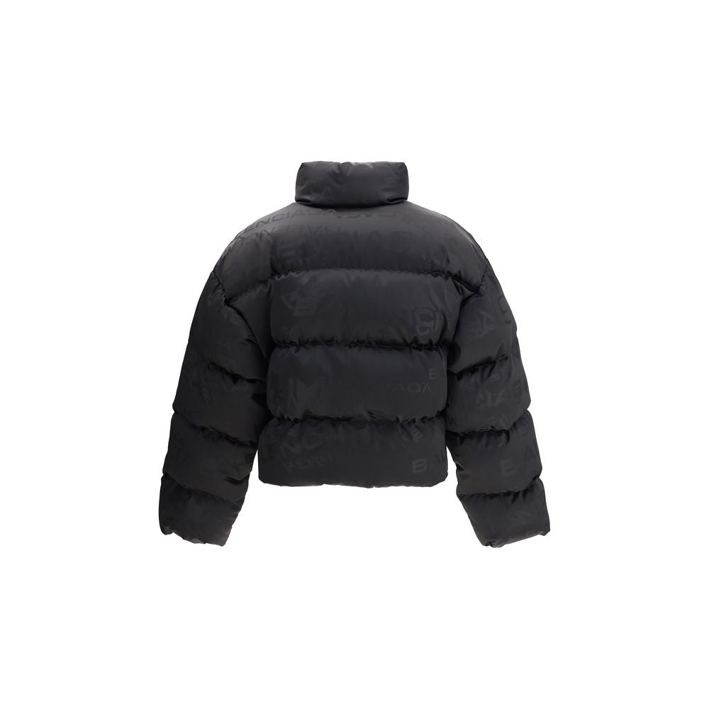 Balenciaga Cropped Puffer Jacket with logo motif Balenciaga