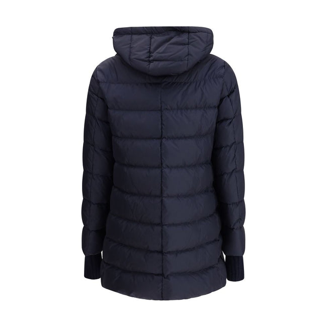 Herno Hooded Down Jacket in dark blue Herno