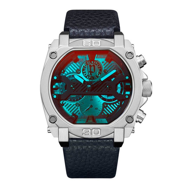 Police Blue Leather Watch Police