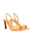 Christian Louboutin Orange Leather Stiletto Heels Sandals Christian Louboutin