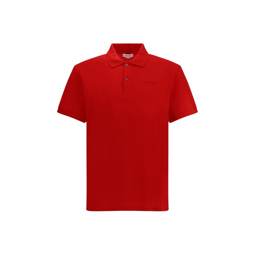 Alexander McQueen Red Cotton Polo Shirt Alexander McQueen