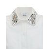 Alexander McQueen Long-sleeved Shirt with embellished collar Alexander McQueen