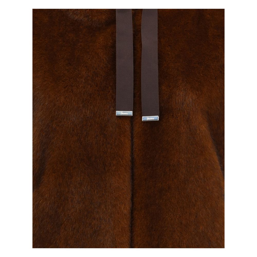 Herno Hooded Jacket in eco-fur Herno