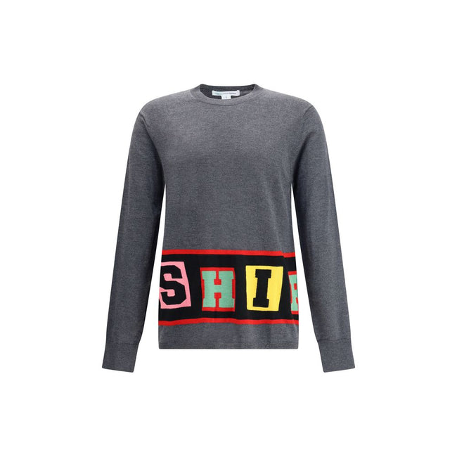 Comme Des Garçons Crewneck Sweater with colorful lettering Comme Des Garçons