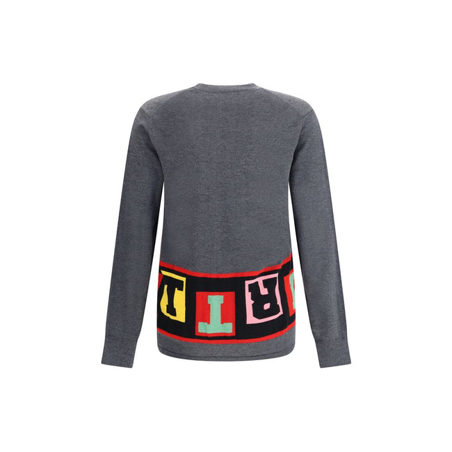 Comme Des Garçons Crewneck Sweater with colorful lettering Comme Des Garçons