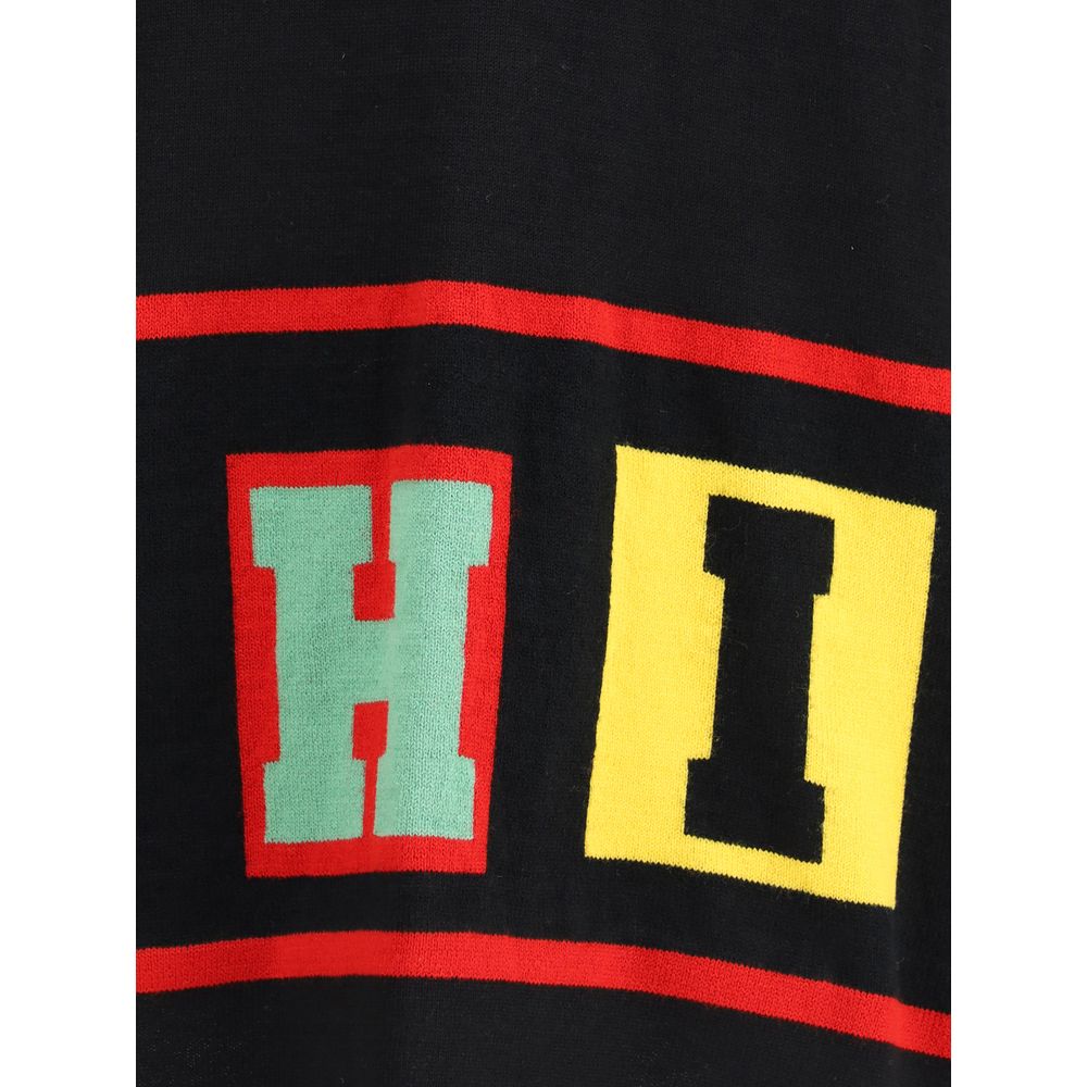 Comme Des Garçons Crewneck Sweater with colorful lettering Comme Des Garçons