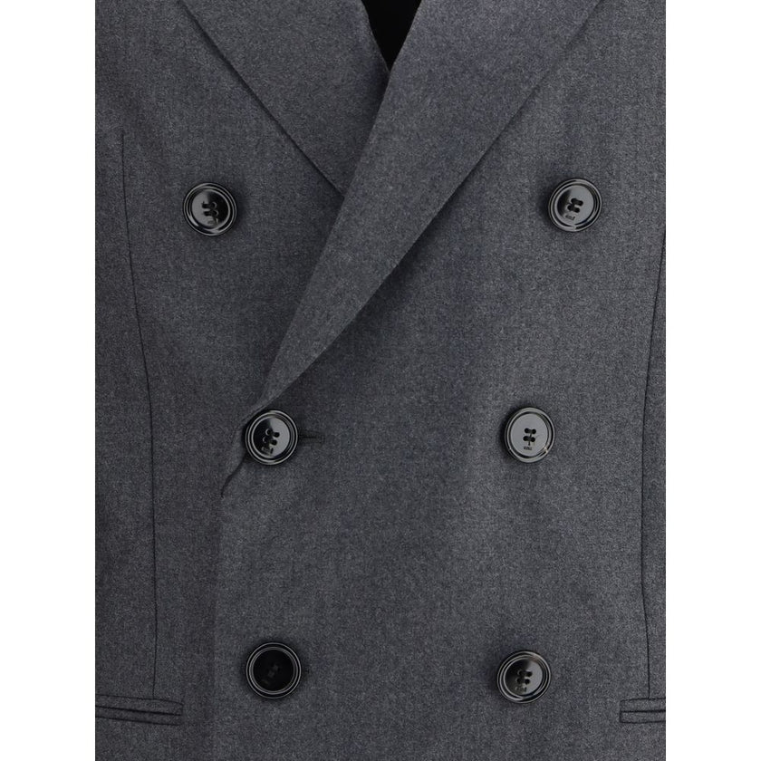 Ami Paris Gray Fleece Wool Blazer Ami Paris