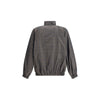 Balenciaga Zipped Jacket with Brown and Blue checked motif Balenciaga