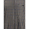 Balenciaga Zipped Jacket with Brown and Blue checked motif Balenciaga