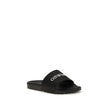 Off-White Black Slides with Bookish Logo Off-White