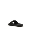 Off-White Black Slides with Bookish Logo Off-White