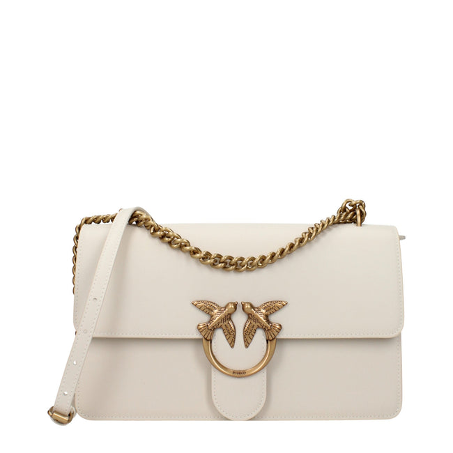 PINKO Beige Leather Crossbody Bags PINKO