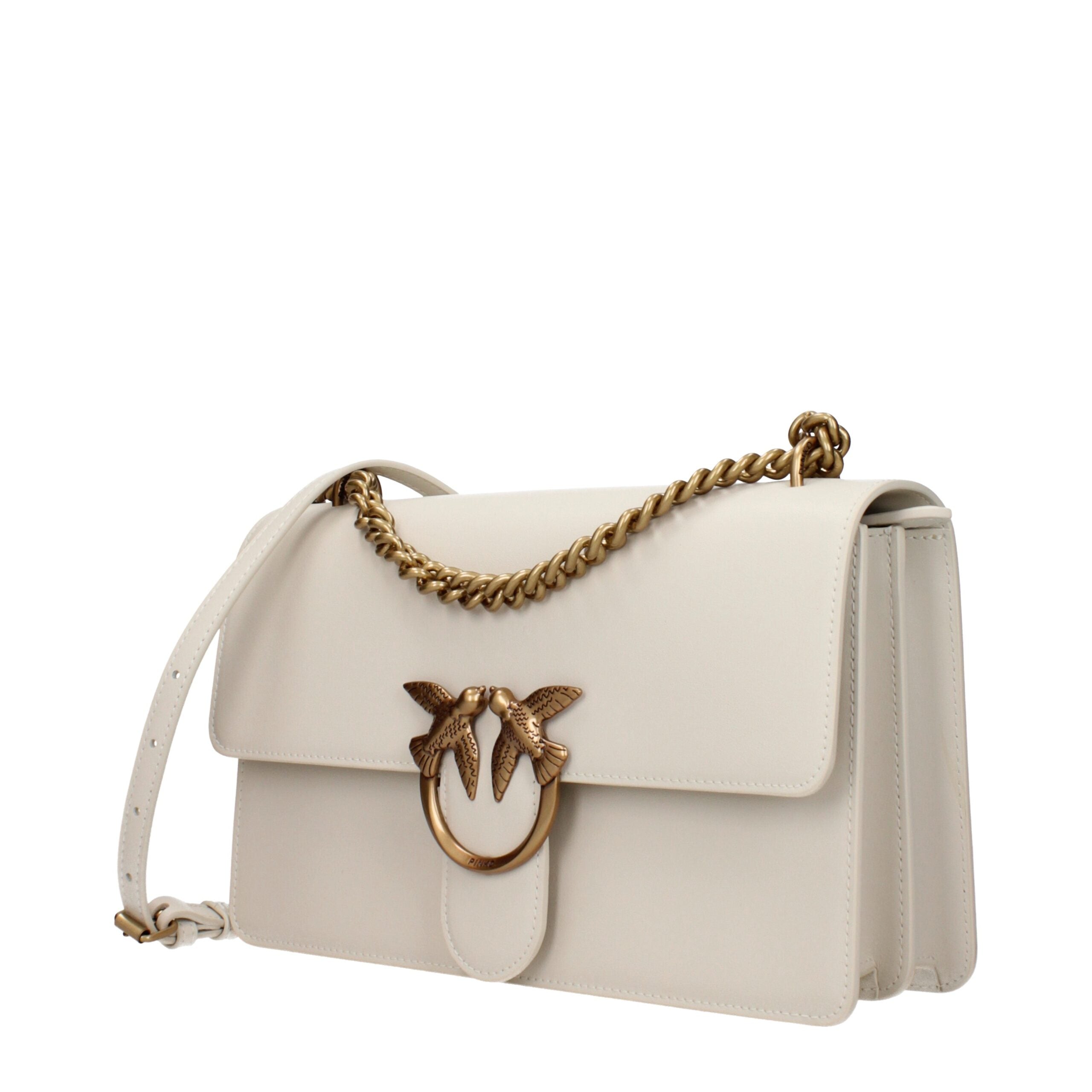 PINKO Beige Leather Crossbody Bags PINKO