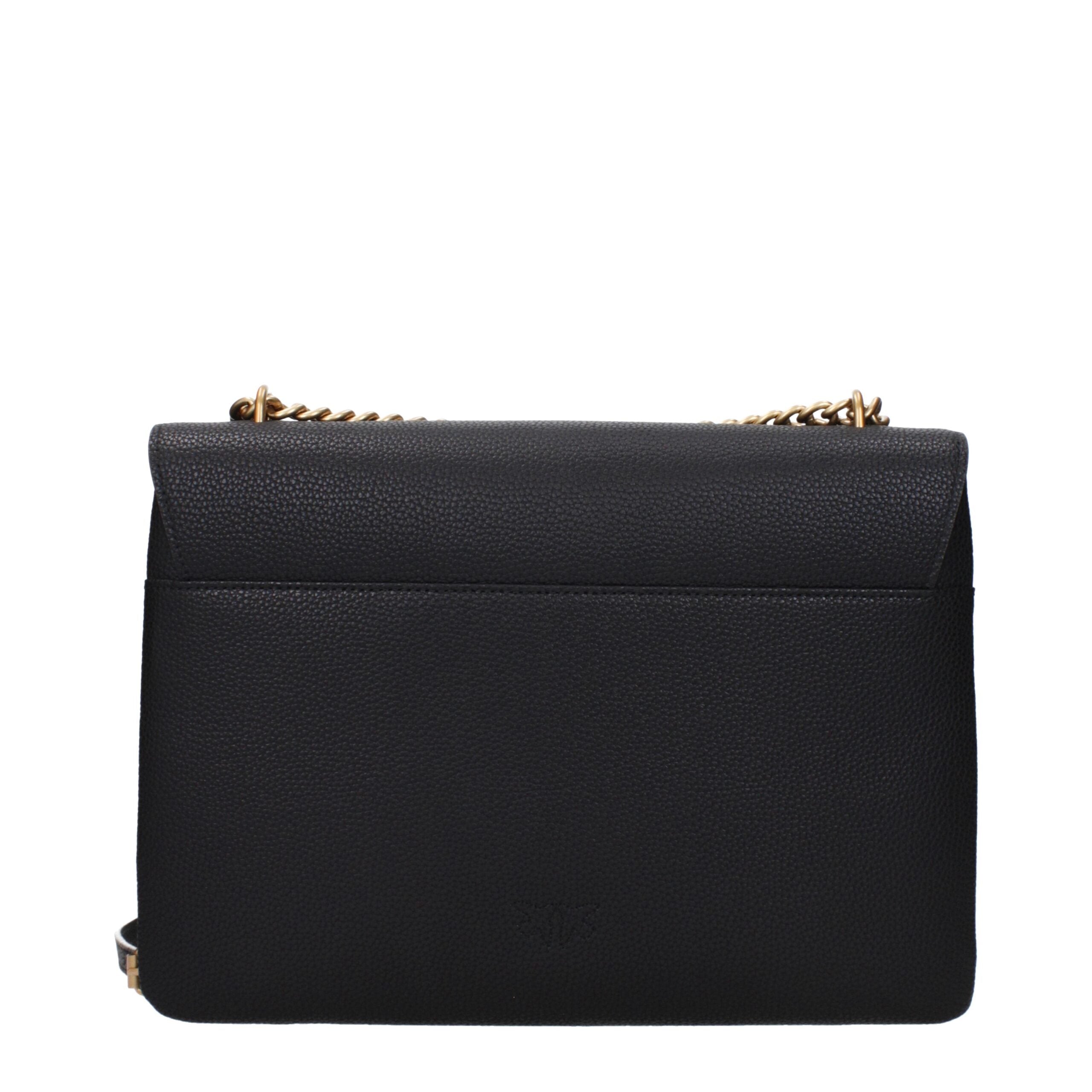 PINKO Black Leather Crossbody Bags PINKO