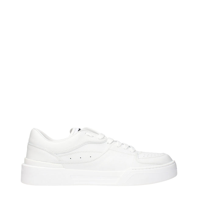 Dolce & Gabbana White Leather Low Tops Dolce & Gabbana