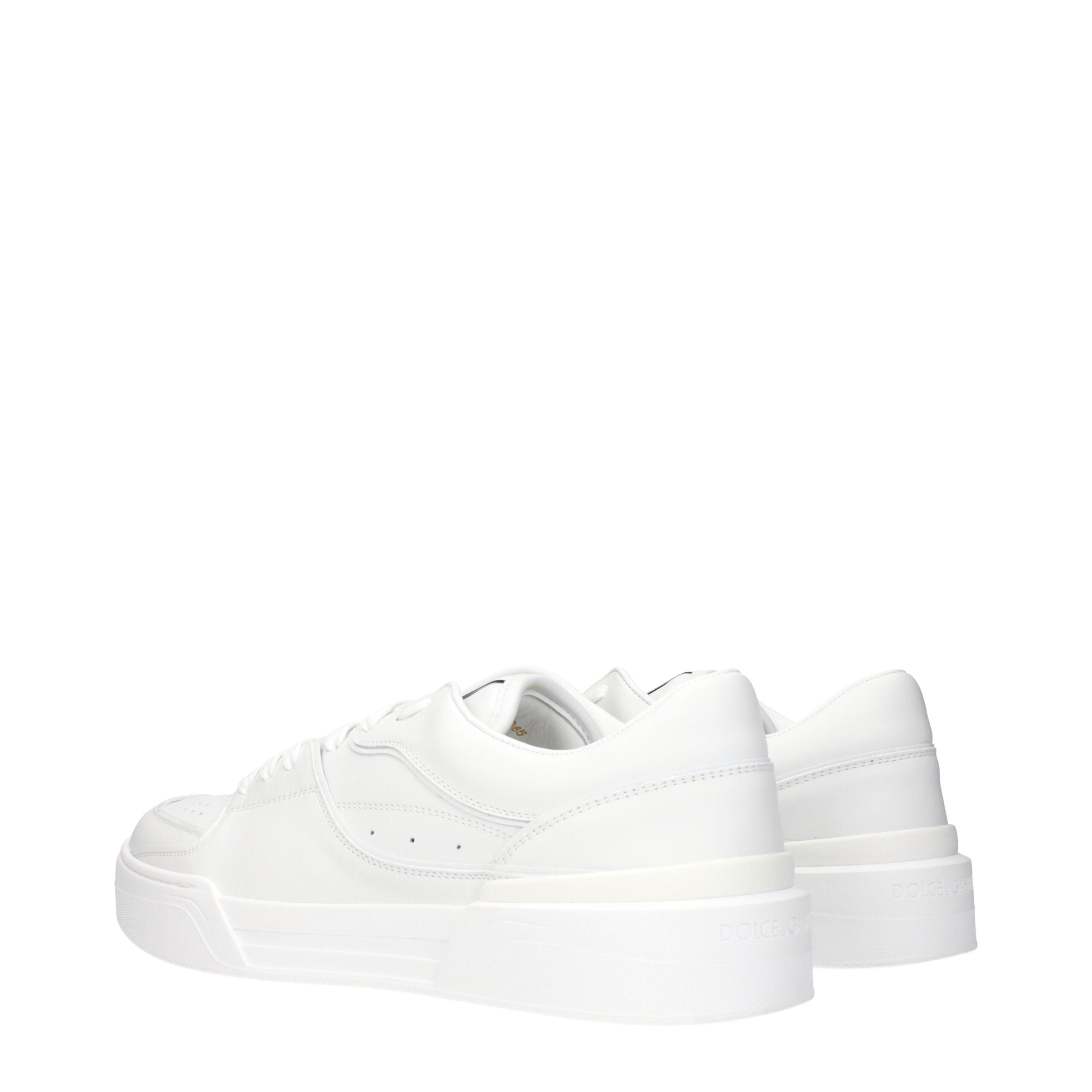 Dolce & Gabbana White Leather Low Tops Dolce & Gabbana