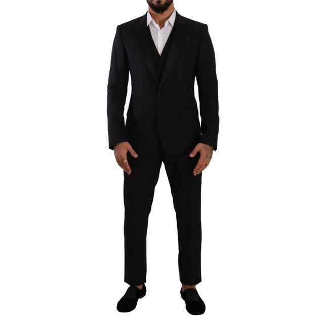 Dolce & Gabbana Black Wool Suits & Blazer Dolce & Gabbana
