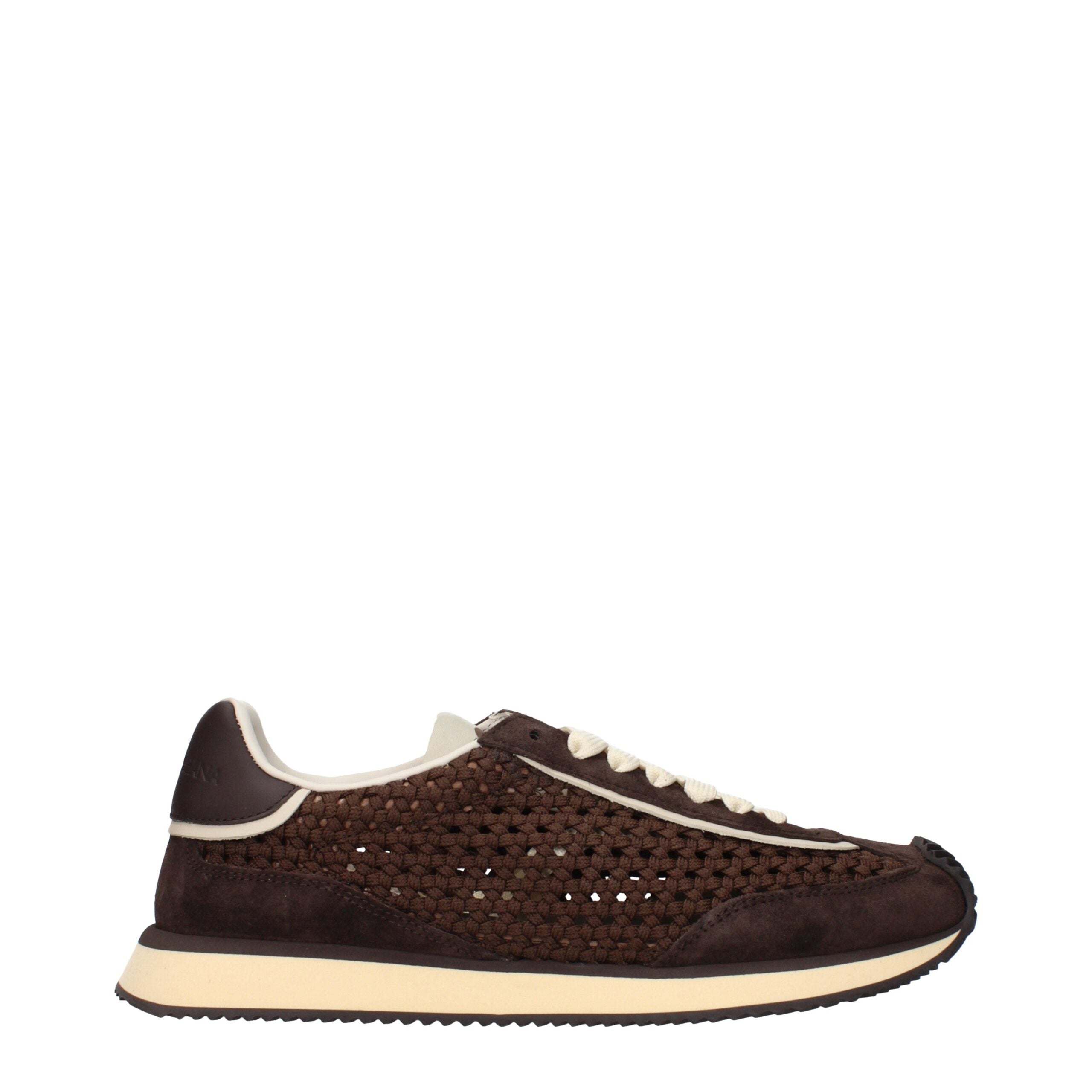 Dolce & Gabbana Brown Fabric Low Tops Dolce & Gabbana