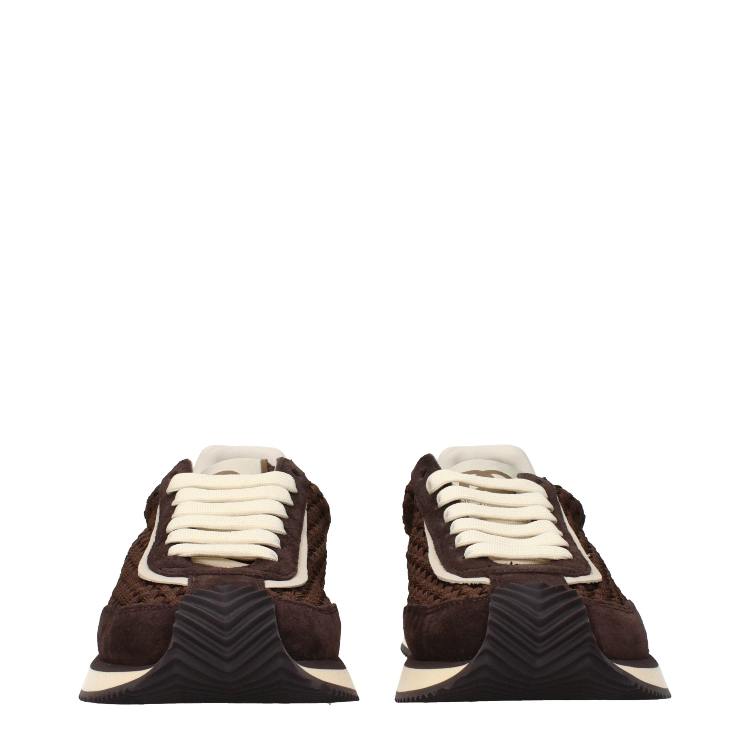 Dolce & Gabbana Brown Fabric Low Tops Dolce & Gabbana