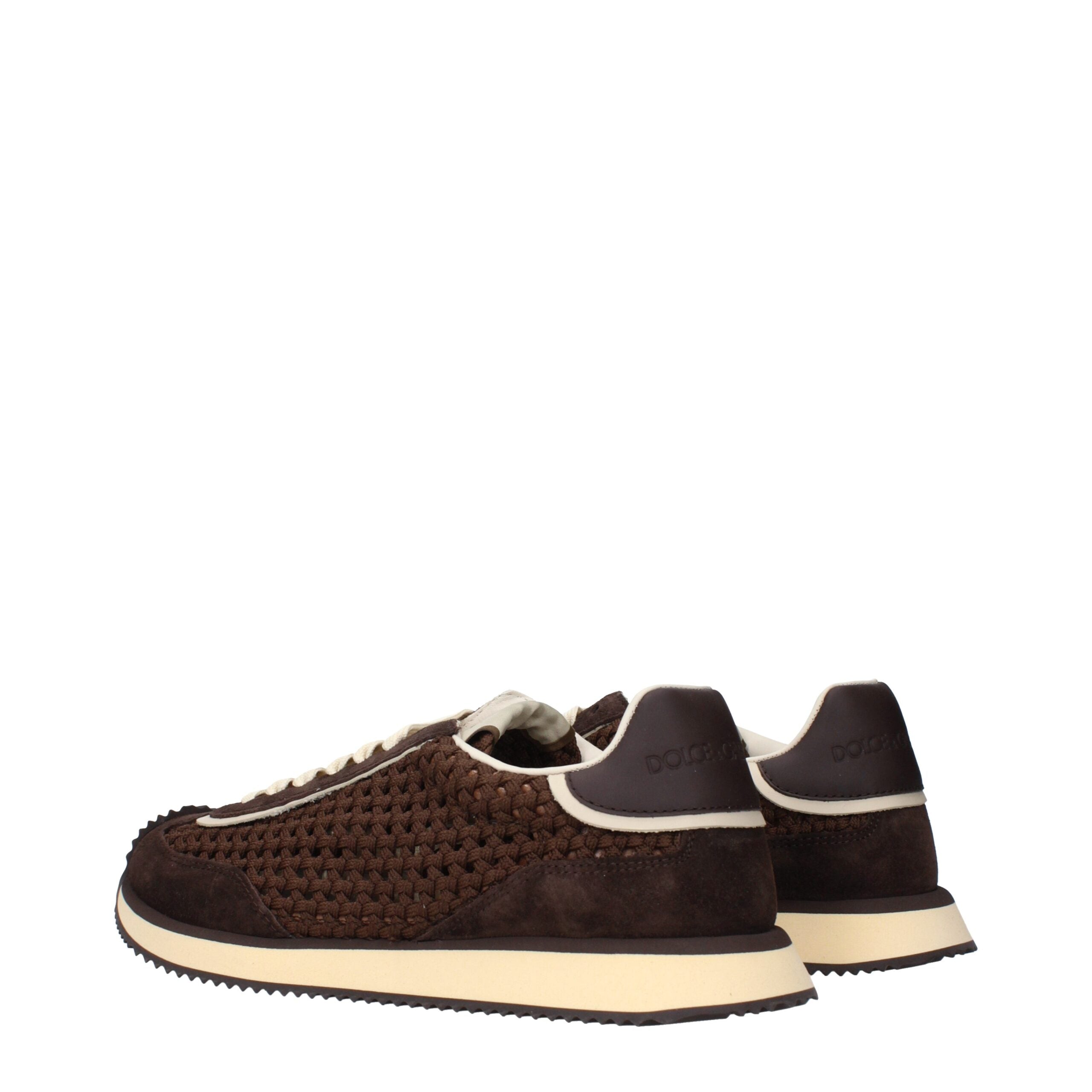 Dolce & Gabbana Brown Fabric Low Tops Dolce & Gabbana