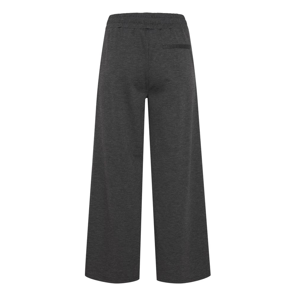 ICHI Gray Recycled Polyester Pant ICHI