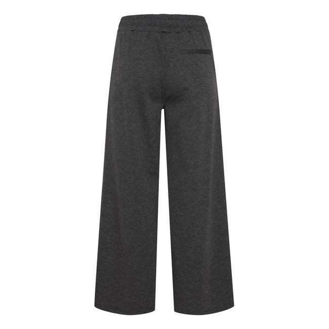 ICHI Gray Recycled Polyester Pant ICHI