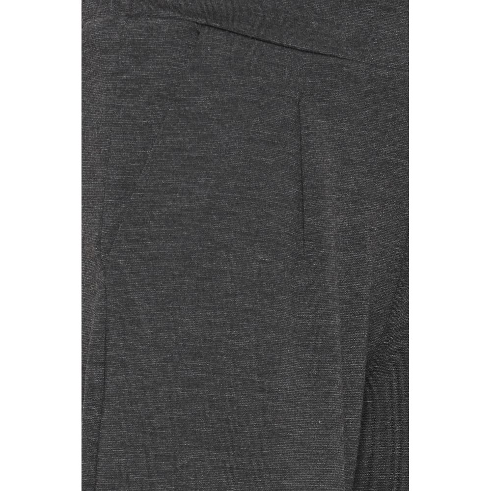 ICHI Gray Recycled Polyester Pant ICHI