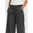 ICHI Gray Recycled Polyester Pant ICHI