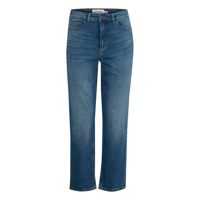 ICHI Blue Cotton Mom Jean ICHI