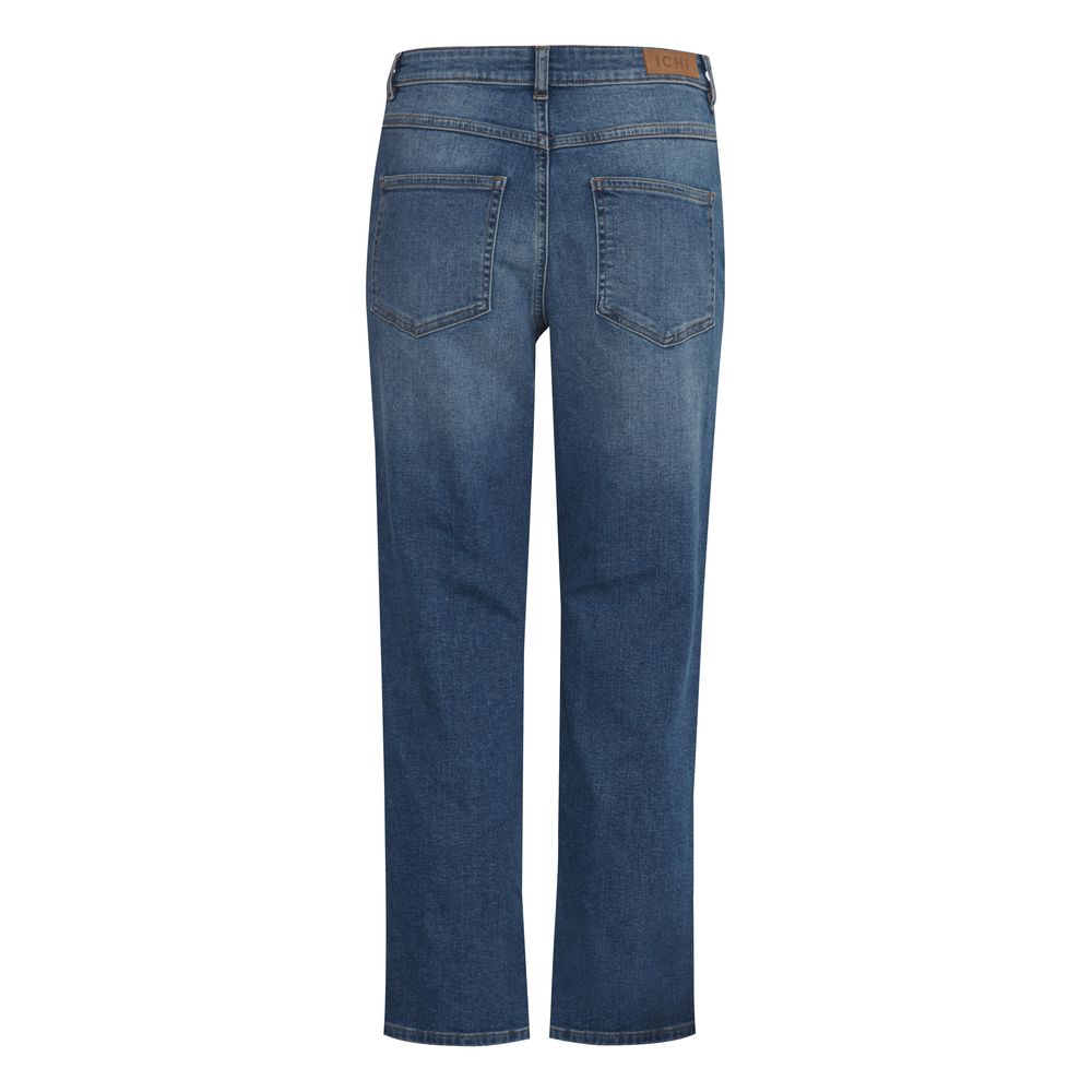 ICHI Blue Cotton Mom Jean ICHI