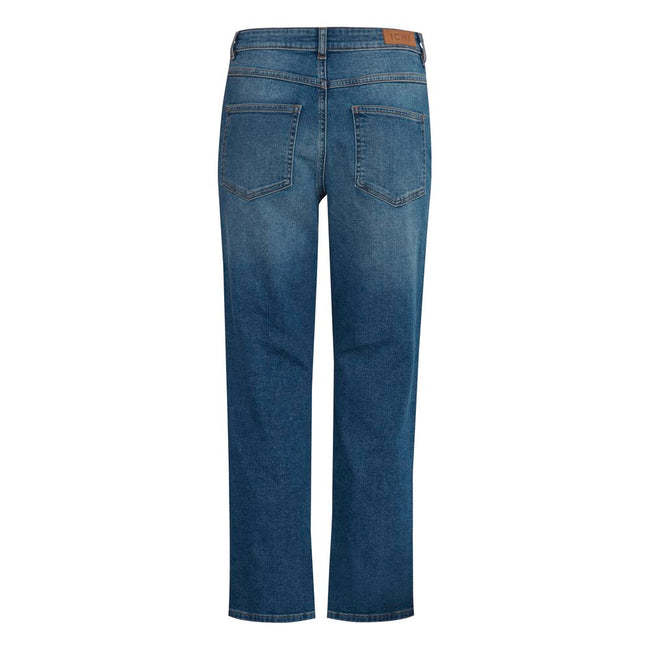 ICHI Blue Cotton Mom Jean ICHI