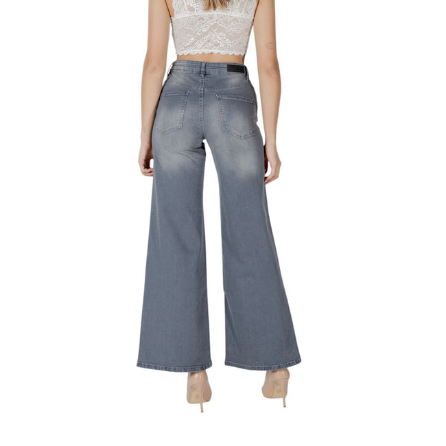 ICHI Gray Cotton Bootcut Jean ICHI