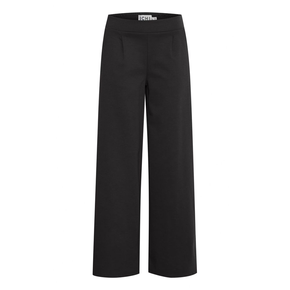 ICHI Black Recycled Polyurethane Pant ICHI