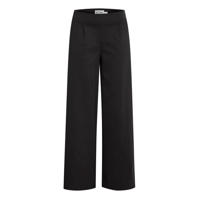 ICHI Black Recycled Polyurethane Pant ICHI