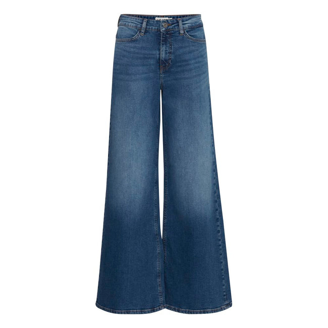 ICHI Blue Cotton Bootcut Jean ICHI