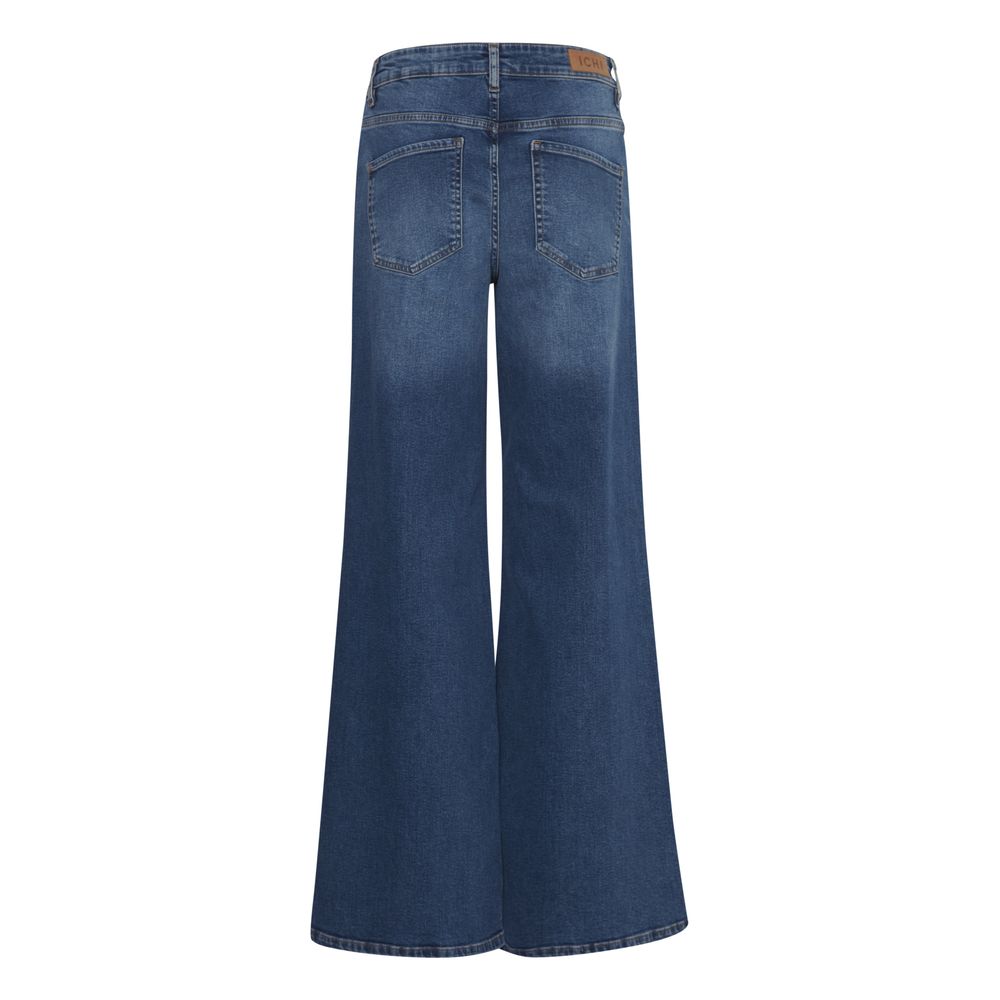 ICHI Blue Cotton Bootcut Jean ICHI