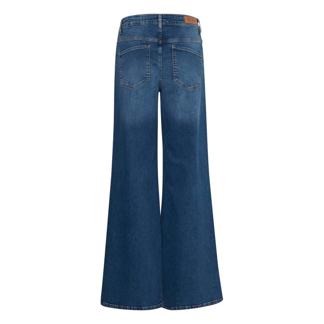 ICHI Blue Cotton Bootcut Jean ICHI