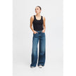 ICHI Blue Cotton Bootcut Jean ICHI