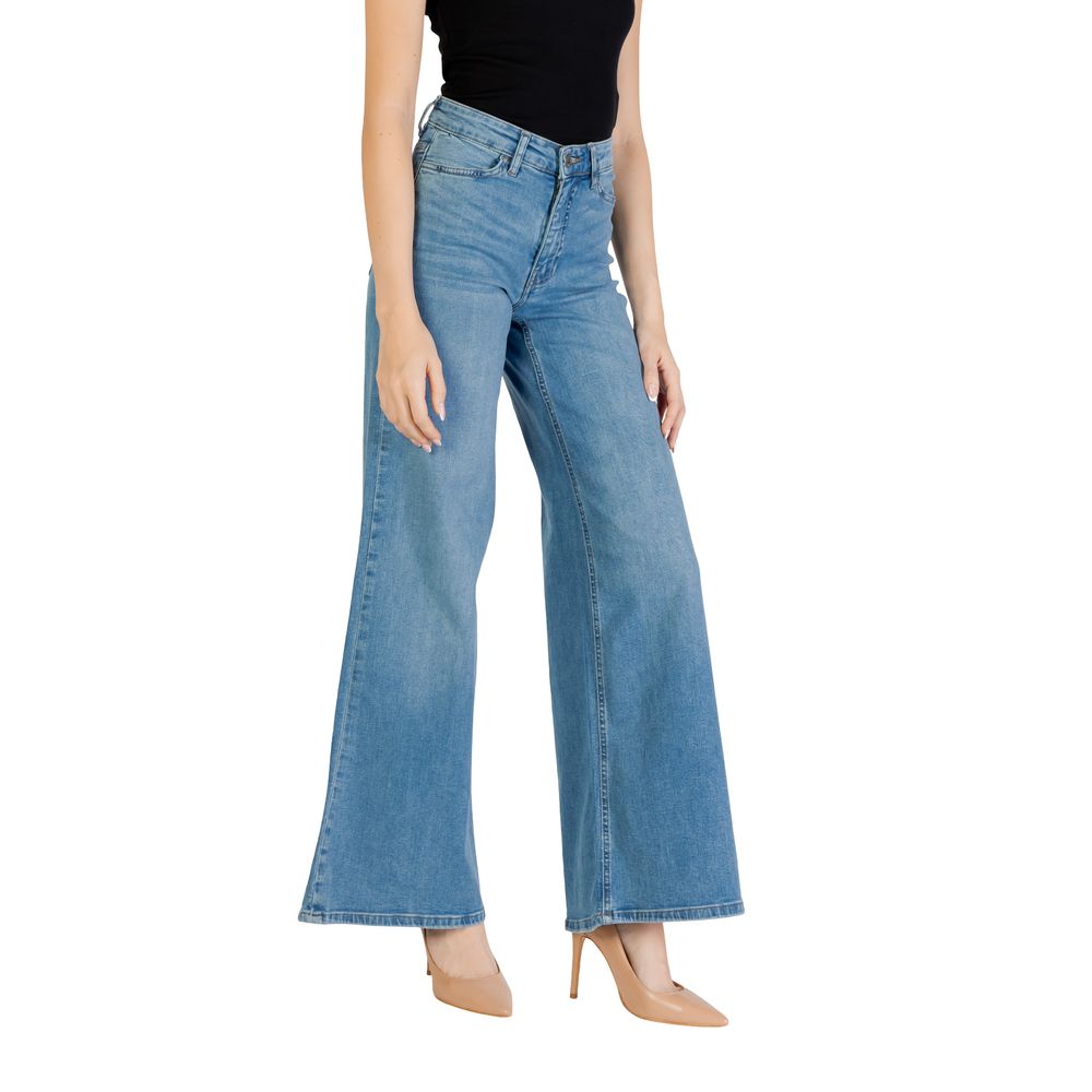 ICHI Light Blue Cotton Bootcut Jean ICHI