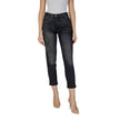 ICHI Black Cotton Mom Jean ICHI