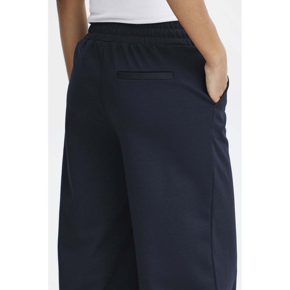 ICHI Blue Recycled Polyurethane Pant ICHI