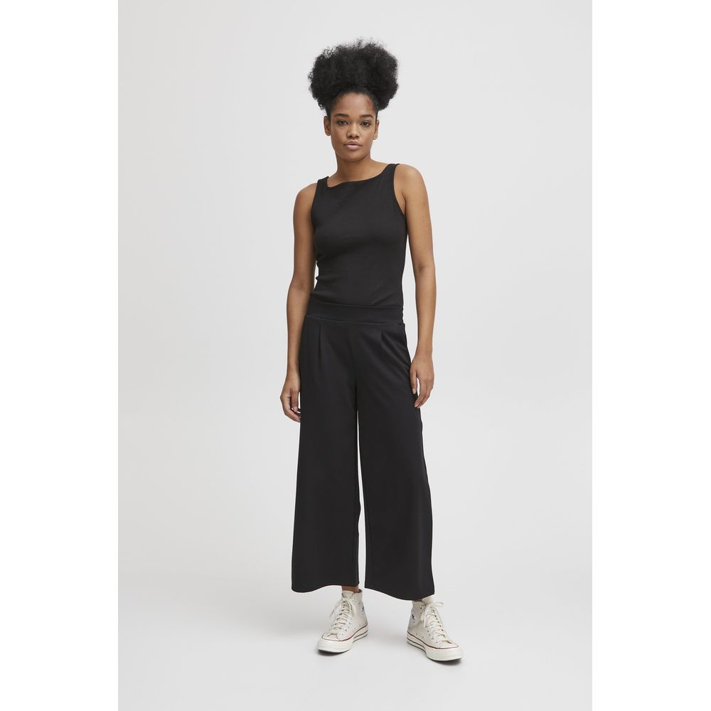 ICHI Black Recycled Polyester Pant ICHI