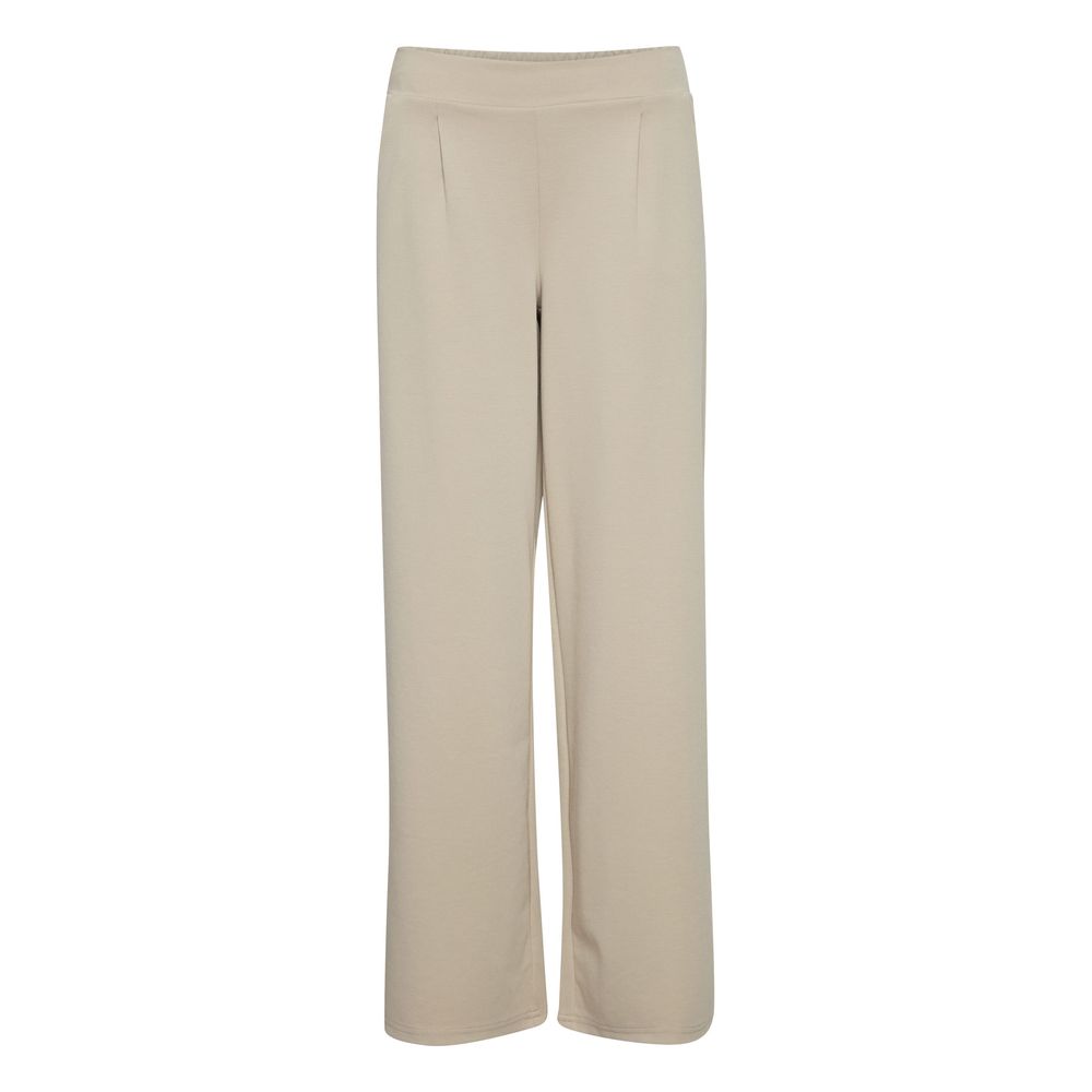 ICHI Beige Recycled Polyurethane Pant ICHI